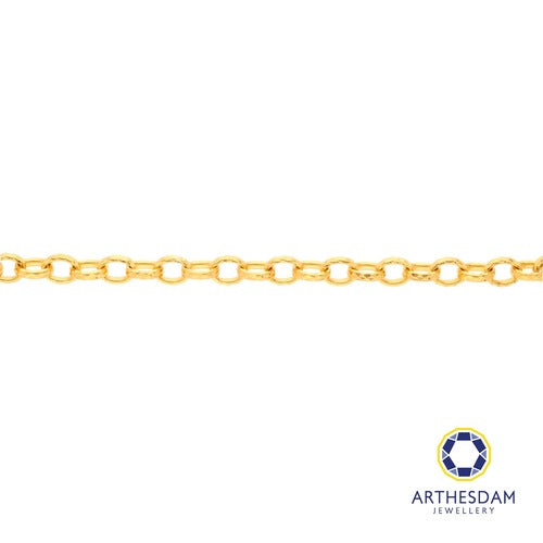 Arthesdam Jewellery 916 Gold Faceted Round Link Bracelet
