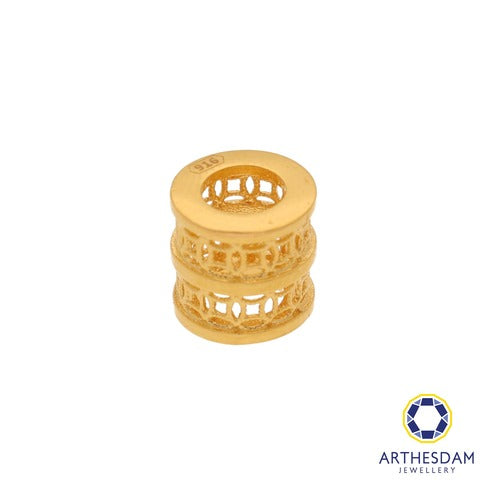 Arthesdam Jewellery 916 Gold Barrel Lucky Coin Charm/Pendant