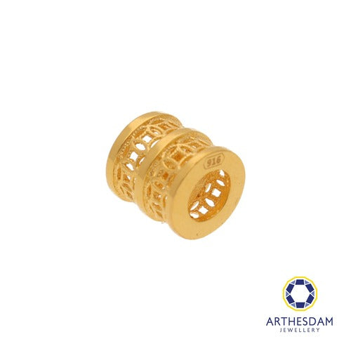 Arthesdam Jewellery 916 Gold Barrel Lucky Coin Charm/Pendant