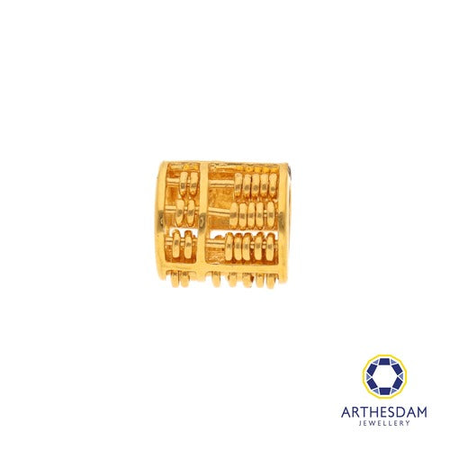 Arthesdam Jewellery 916 Gold Barrel Abacus 福 Charm/Pendant