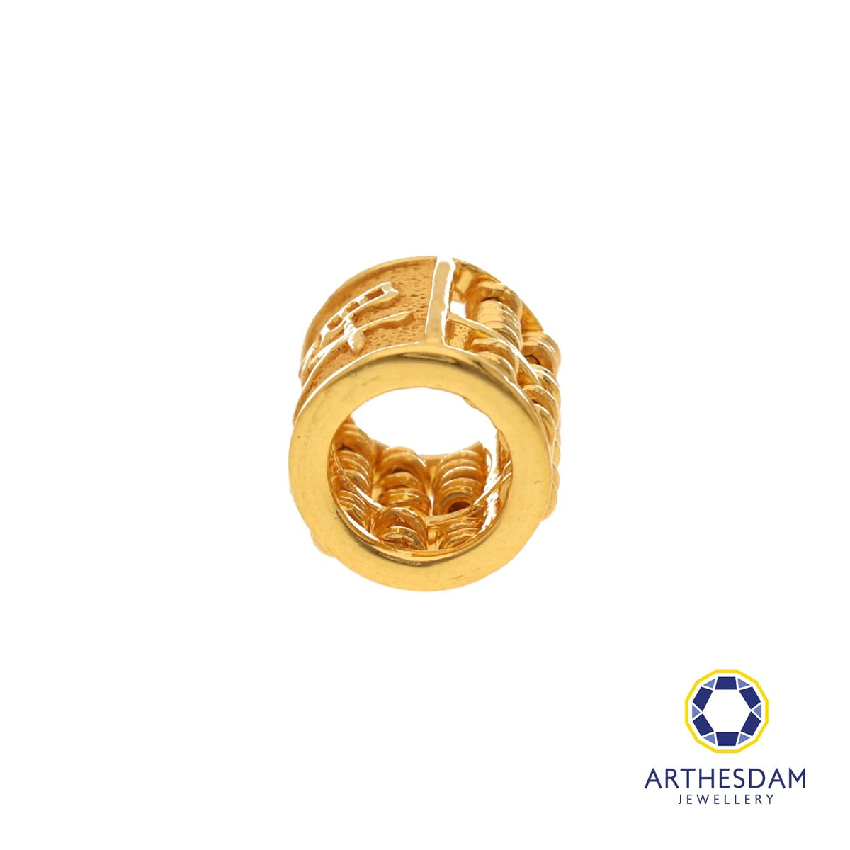 Arthesdam Jewellery 916 Gold Barrel Abacus 财 Pendant
