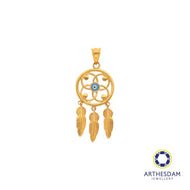 Arthesdam Jewellery 916 Gold Dreamcatcher with Evil Eye Pendant