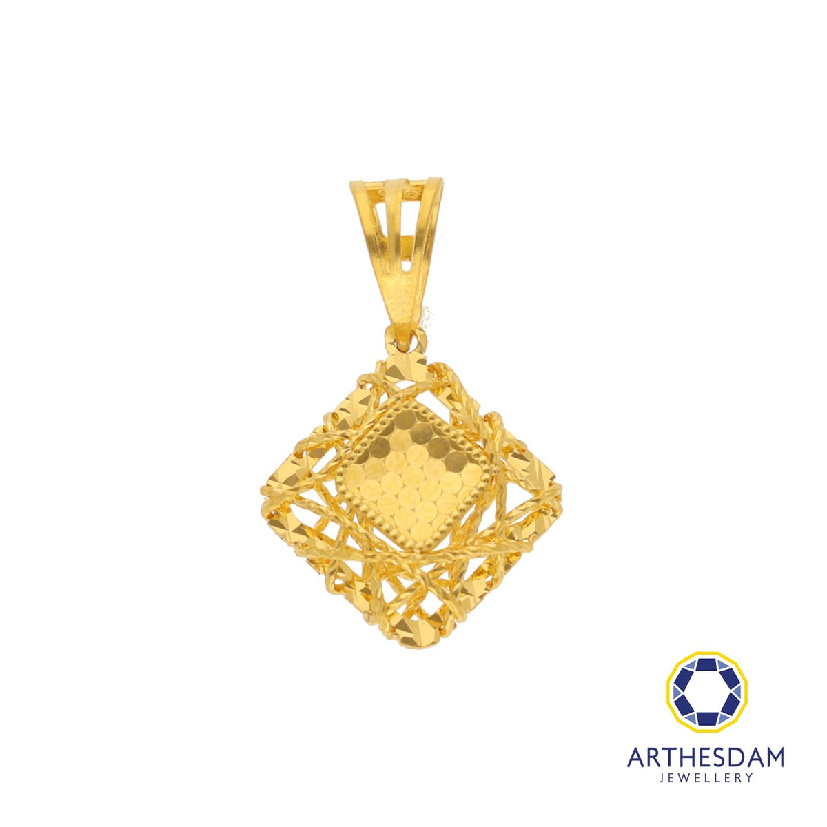 Arthesdam Jewellery 916 Gold Net Diamond Pendant