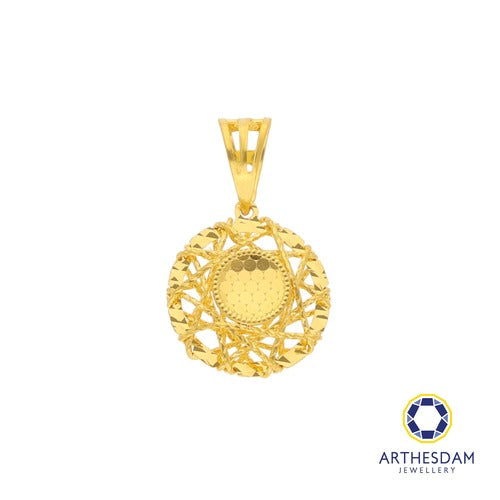 Arthesdam Jewellery 916 Gold Net Round Pendant