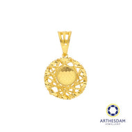 Arthesdam Jewellery 916 Gold Net Round Pendant