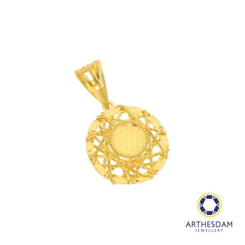Arthesdam Jewellery 916 Gold Net Round Pendant