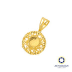 Arthesdam Jewellery 916 Gold Net Round Pendant