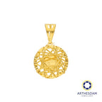 Arthesdam Jewellery 916 Gold Net Round Pendant