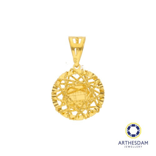 Arthesdam Jewellery 916 Gold Net Round Pendant