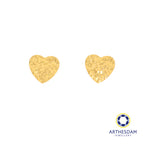 Arthesdam Jewellery 916 Gold Glittery Heart Earrings