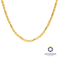 Arthesdam Jewellery 916 Gold Shell with Tube Chain