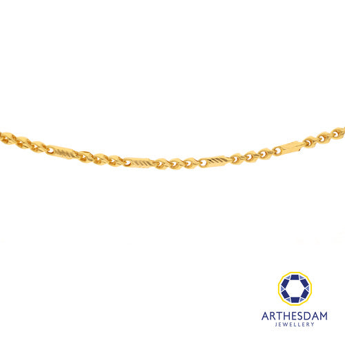 Arthesdam Jewellery 916 Gold Shell with Tube Chain