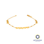 Arthesdam Jewellery 916 Gold Dainty Connecting Hearts Cutout Bracelet