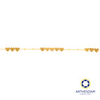 Arthesdam Jewellery 916 Gold Dainty Connecting Hearts Cutout Bracelet