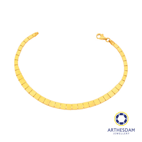Arthesdam Jewellery 916 Gold Square Snake Bracelet