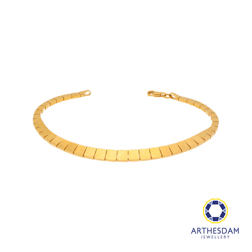 Arthesdam Jewellery 916 Gold Square Snake Bracelet