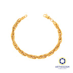 Arthesdam Jewellery 916 Gold Triple Link Interlock Bracelet