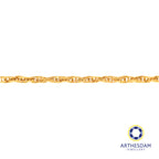 Arthesdam Jewellery 916 Gold Triple Link Interlock Bracelet