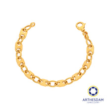 Load image into Gallery viewer, Arthesdam Jewellery 916 Gold Marina Thick Lock Bracelet
