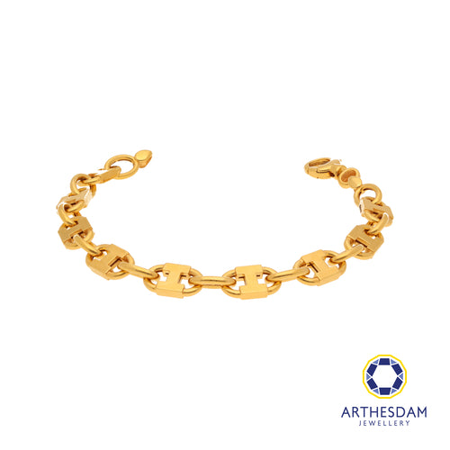 Arthesdam Jewellery 916 Gold Marina Thick Lock Bracelet