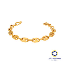 Load image into Gallery viewer, Arthesdam Jewellery 916 Gold Marina Thick Lock Bracelet
