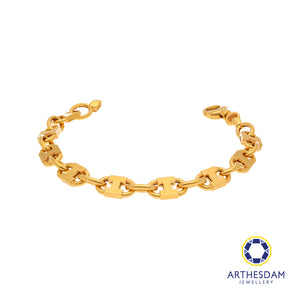 Arthesdam Jewellery 916 Gold Marina Thick Lock Bracelet