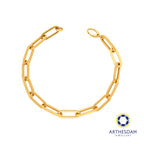 Arthesdam Jewellery 916 Gold Classic Thick Paper Clip Bracelet