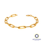 Arthesdam Jewellery 916 Gold Classic Thick Paper Clip Bracelet