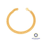Arthesdam Jewellery 916 Gold Cowboy x Net Bracelet