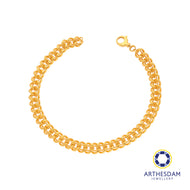 Arthesdam Jewellery 916 Gold Cowboy x Net Bracelet