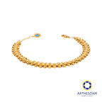 Arthesdam Jewellery 916 Gold Triple Disco Ball with Evil Eye Bracelet