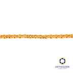 Arthesdam Jewellery 916 Gold Hollow Chunky Square Link Bracelet