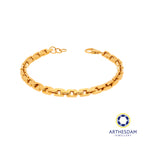 Arthesdam Jewellery 916 Gold Thick Square Link Bracelet