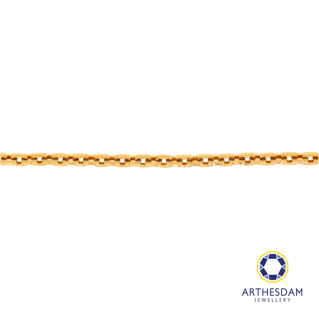 Arthesdam Jewellery 916 Gold Thick Square Link Bracelet