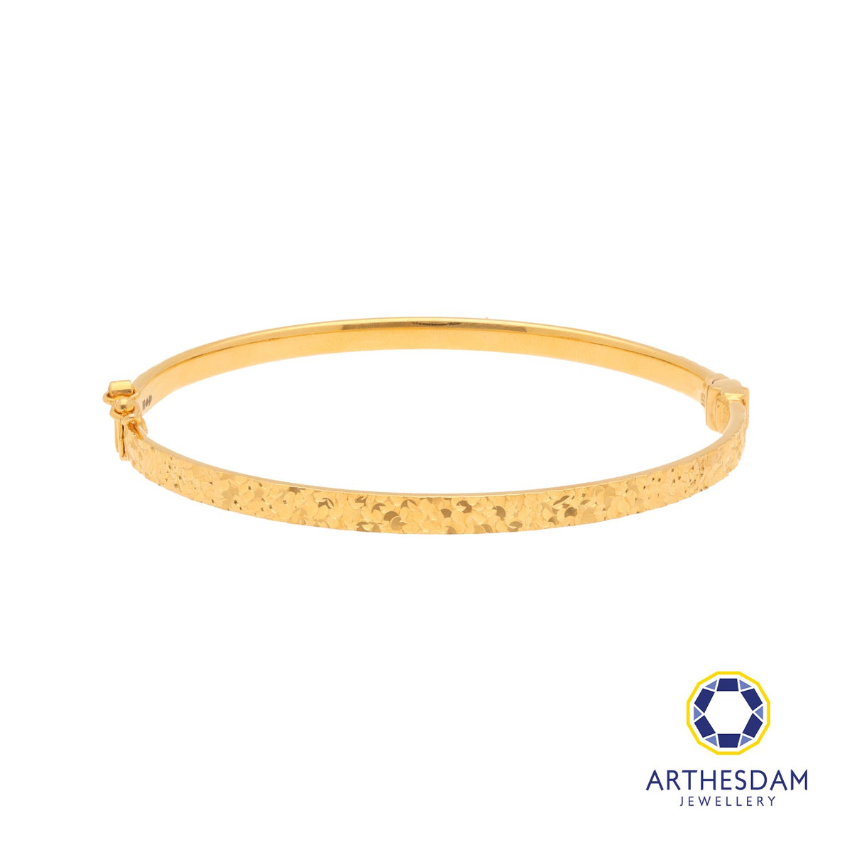 Arthesdam Jewellery 916 Gold Sui Sui Bing Glitter Round Bangle