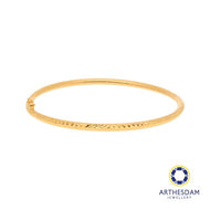 Arthesdam Jewellery 916 Gold Alternate Faceted Round Bangle