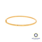 Arthesdam Jewellery 916 Gold Alternate Faceted Round Bangle