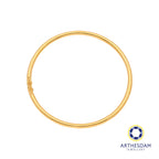 Arthesdam Jewellery 916 Gold Alternate Faceted Round Bangle