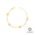 Arthesdam Jewellery 916 Gold Ji Xiang Ru Yi Beaded Bracelet