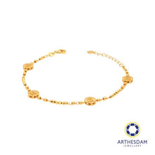 Load image into Gallery viewer, Arthesdam Jewellery 916 Gold Ji Xiang Ru Yi Beaded Bracelet
