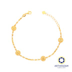 Arthesdam Jewellery 916 Gold Ji Xiang Ru Yi Beaded Bracelet