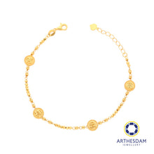 Load image into Gallery viewer, Arthesdam Jewellery 916 Gold Ji Xiang Ru Yi Beaded Bracelet

