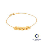 Arthesdam Jewellery 916 Gold 5 Lucky Coins Sui Sui Bing Bracelet