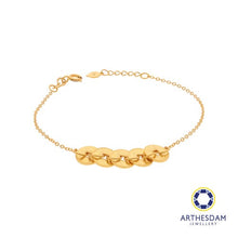Load image into Gallery viewer, Arthesdam Jewellery 916 Gold 5 Lucky Coins Sui Sui Bing Bracelet
