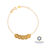 Arthesdam Jewellery 916 Gold 5 Lucky Coins Sui Sui Bing Bracelet