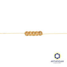 Load image into Gallery viewer, Arthesdam Jewellery 916 Gold Blessing 5 Lucky Coins Bracelet
