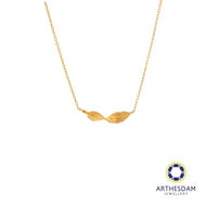 Arthesdam Jewellery 916 Gold Twisted Leaf Necklace