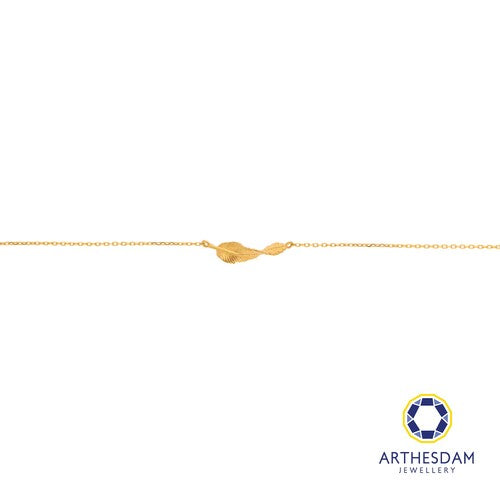 Arthesdam Jewellery 916 Gold Twisted Leaf Necklace