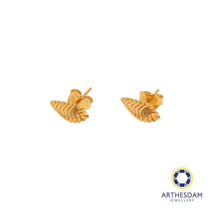 Arthesdam Jewellery 916 Gold Twisted Leaf Earrings