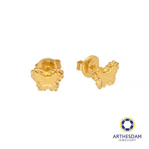 Arthesdam Jewellery 916 Gold Faceted Butterfly Earrings